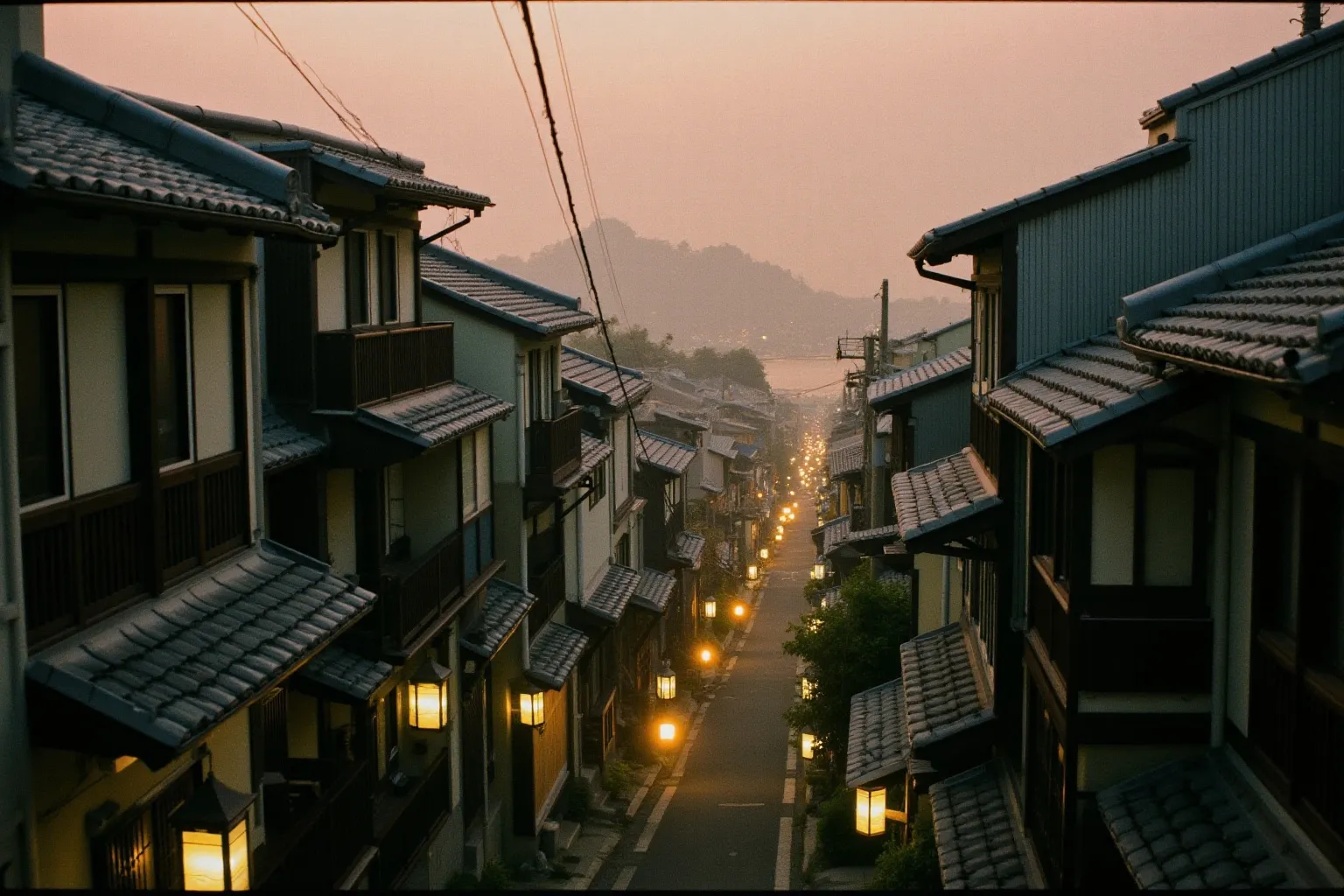 City lights spreading at dusk — reaching across languages