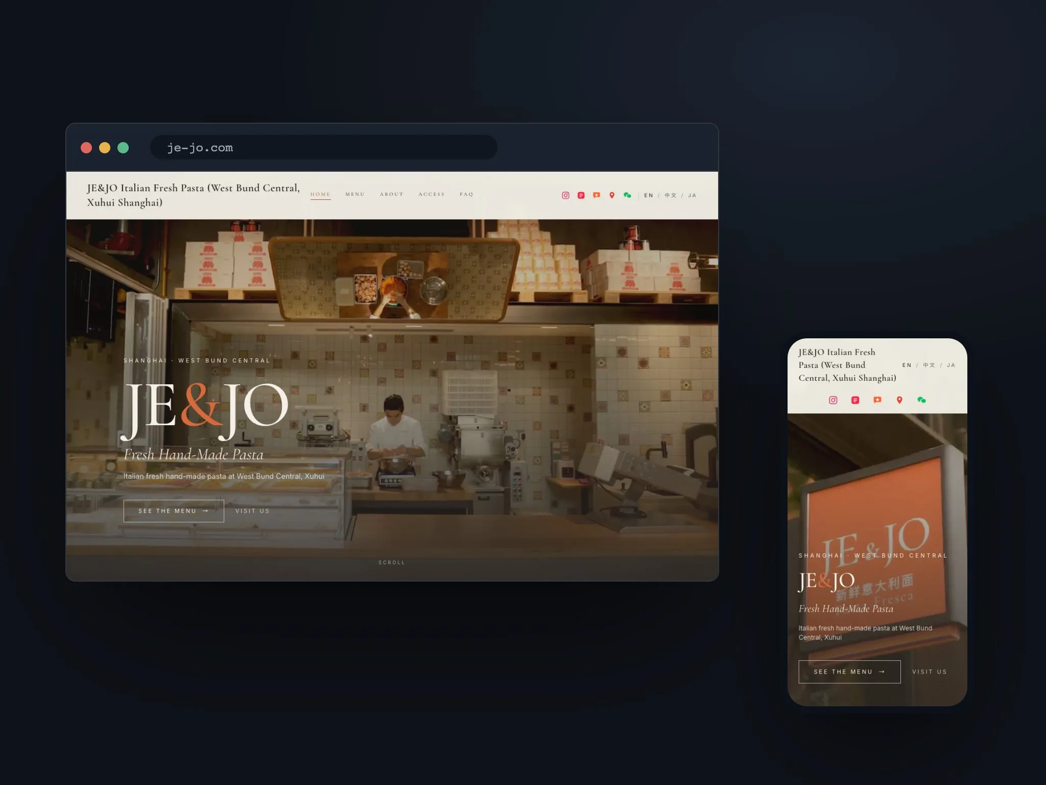 je-jo.com — a real multilingual site we built (desktop + phone)